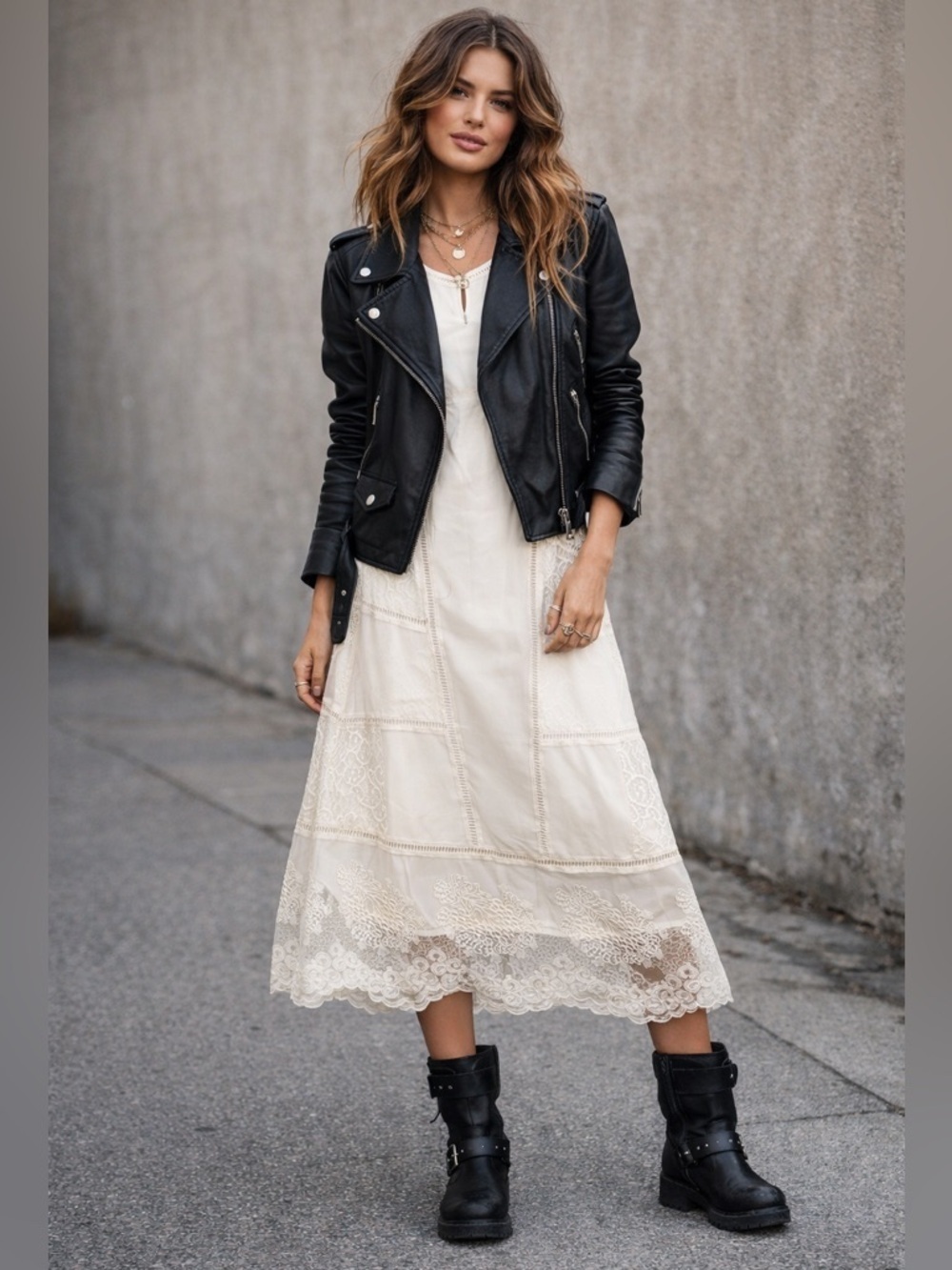 Soft Surroundings Suri Embroidered Lace Dress